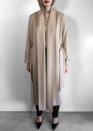 AYR Shawl Collar Coat with Sash-Tie