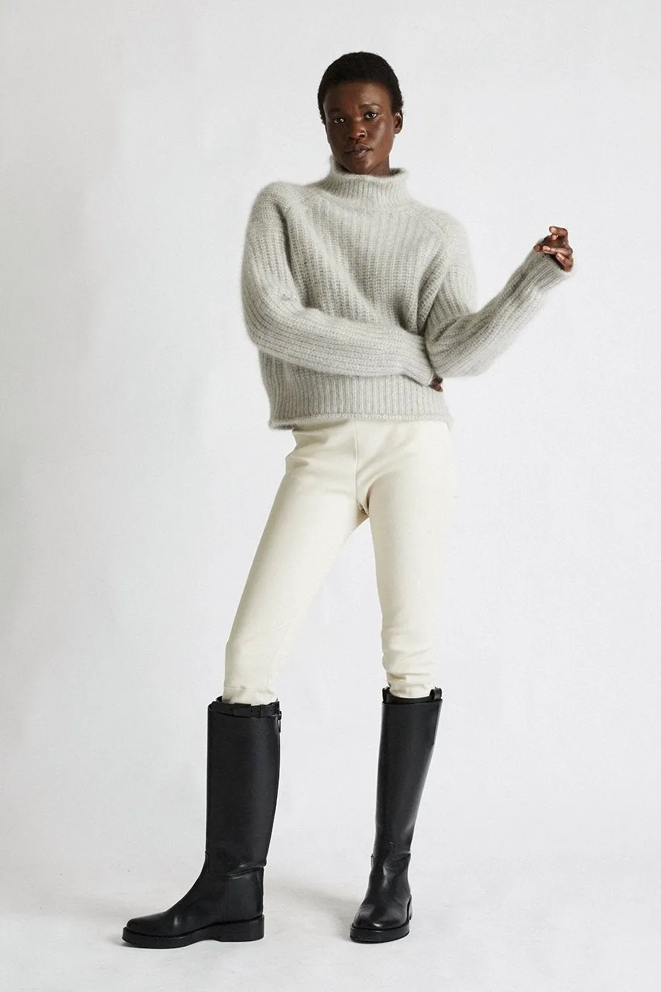   Beryll Carole Cashmere Sweater | Shell Gray