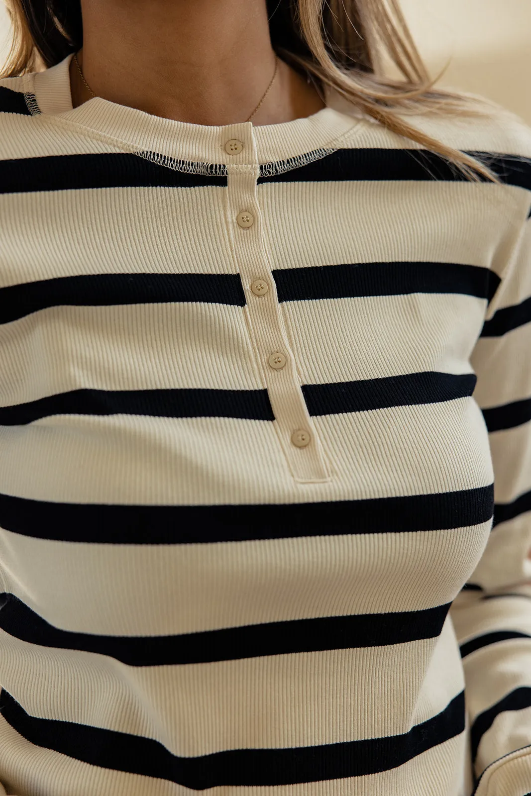 Bigger Than Us Striped Henley