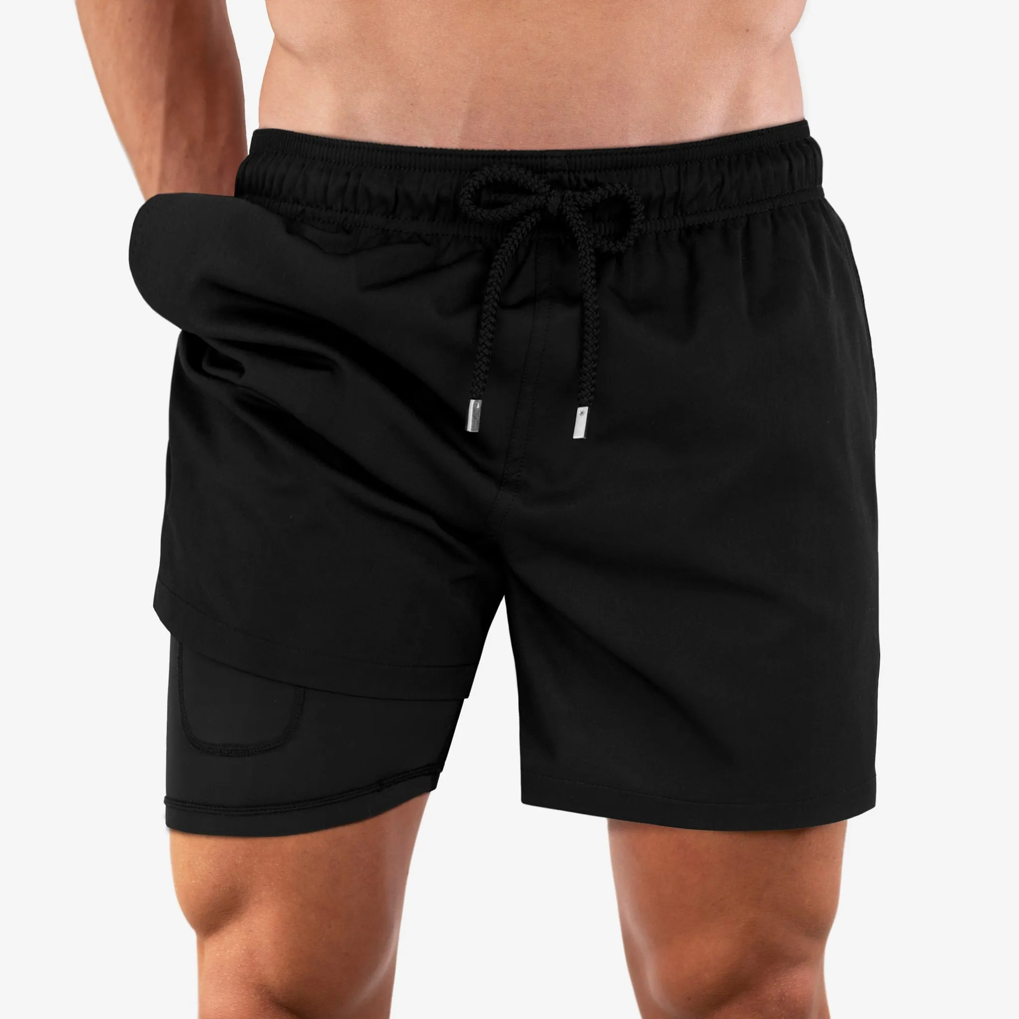 Black Onyx - Mid-Length Hybrid Short