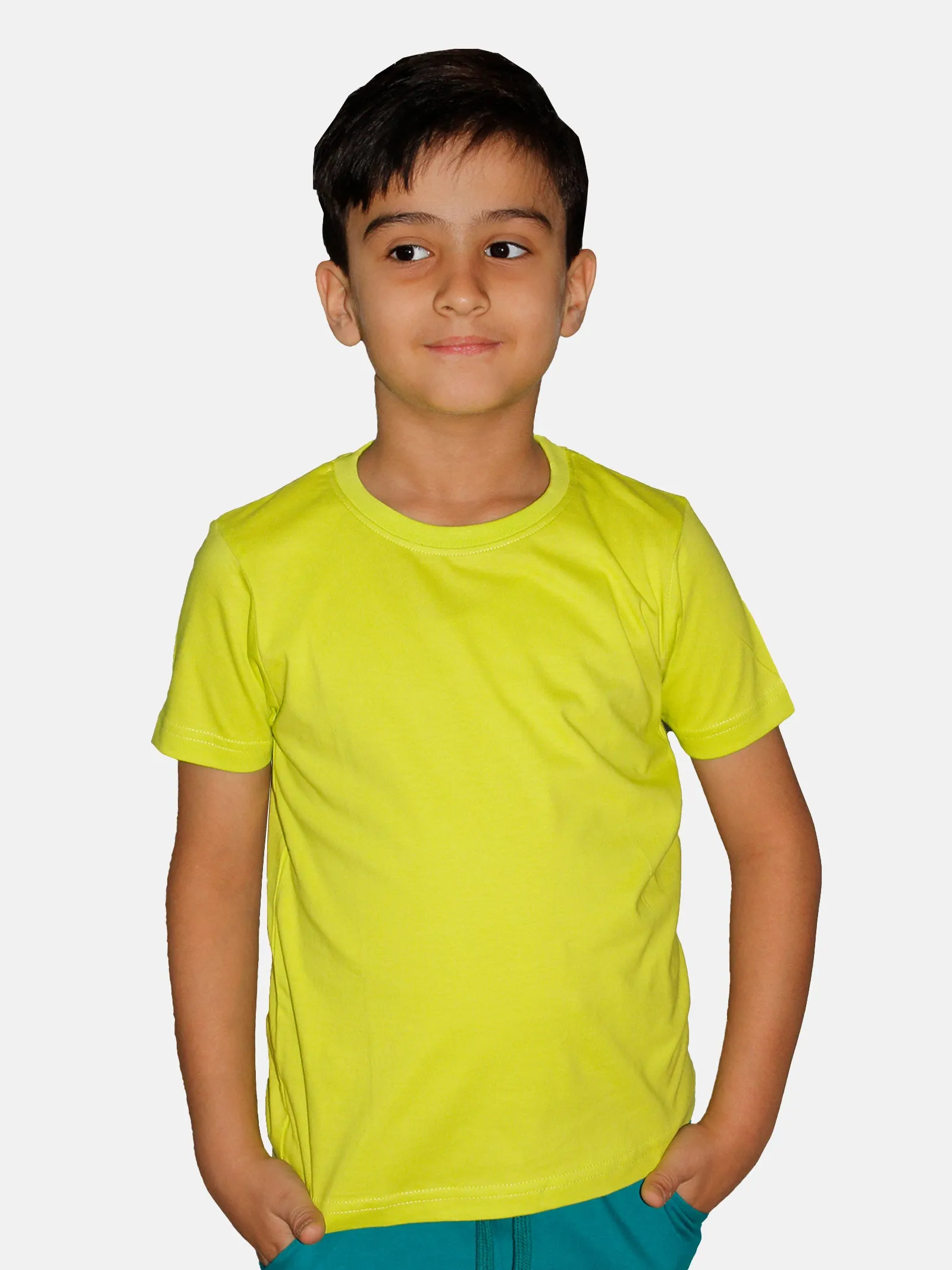 Boys Cotton Half Sleeve Round Neck Tee