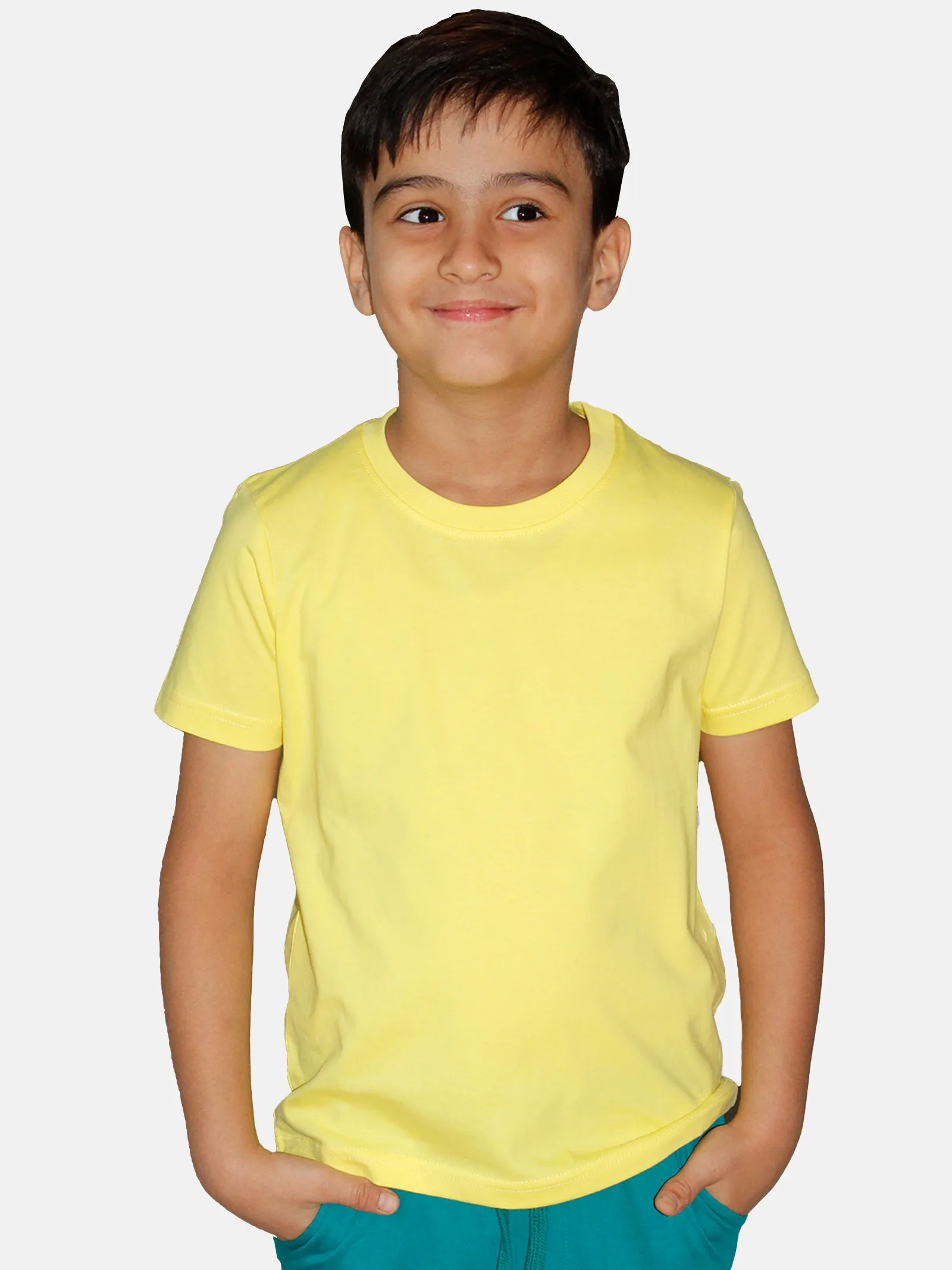 Boys Cotton Half Sleeve Round Neck Tee