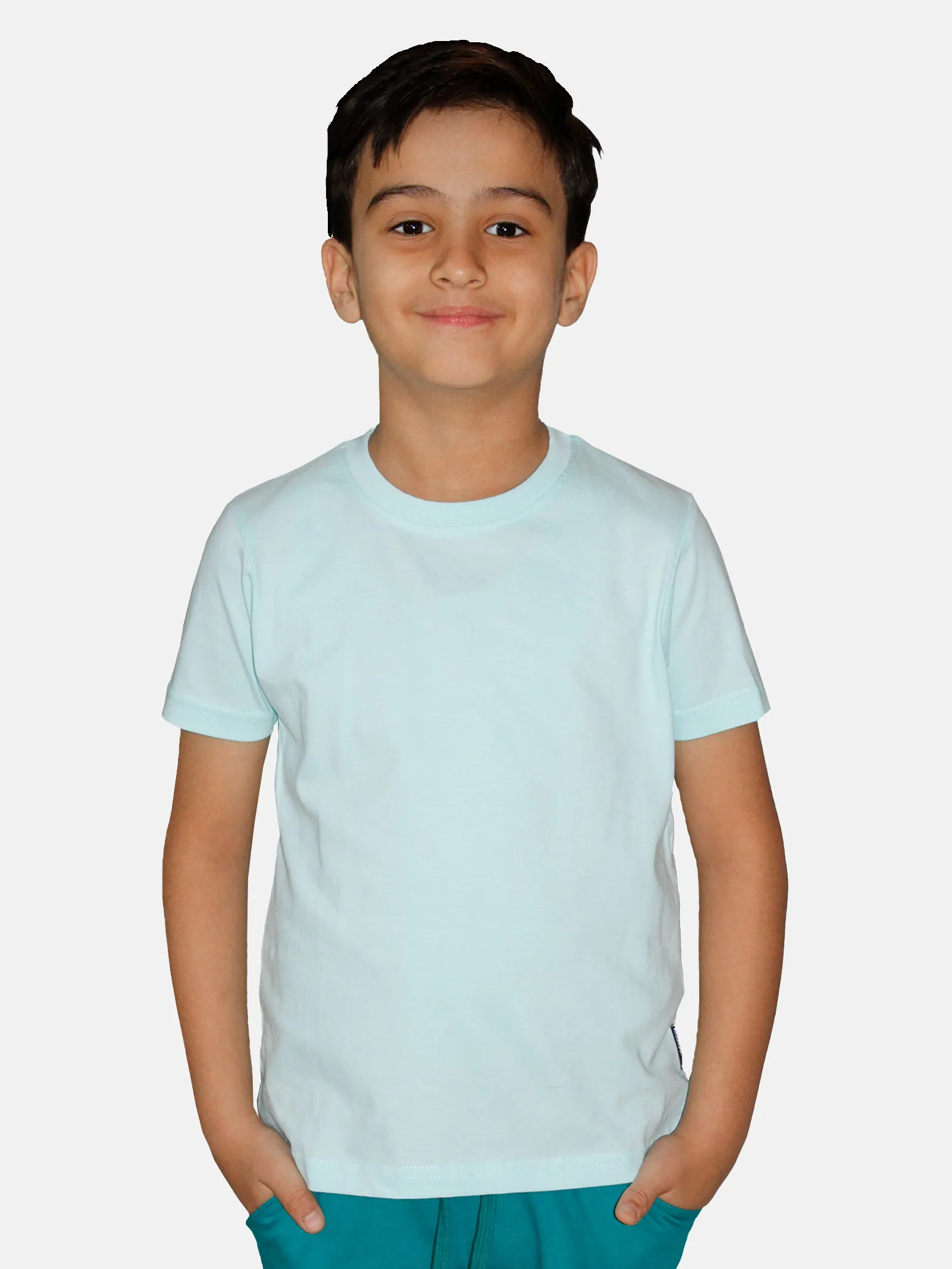 Boys Cotton Half Sleeve Round Neck Tee