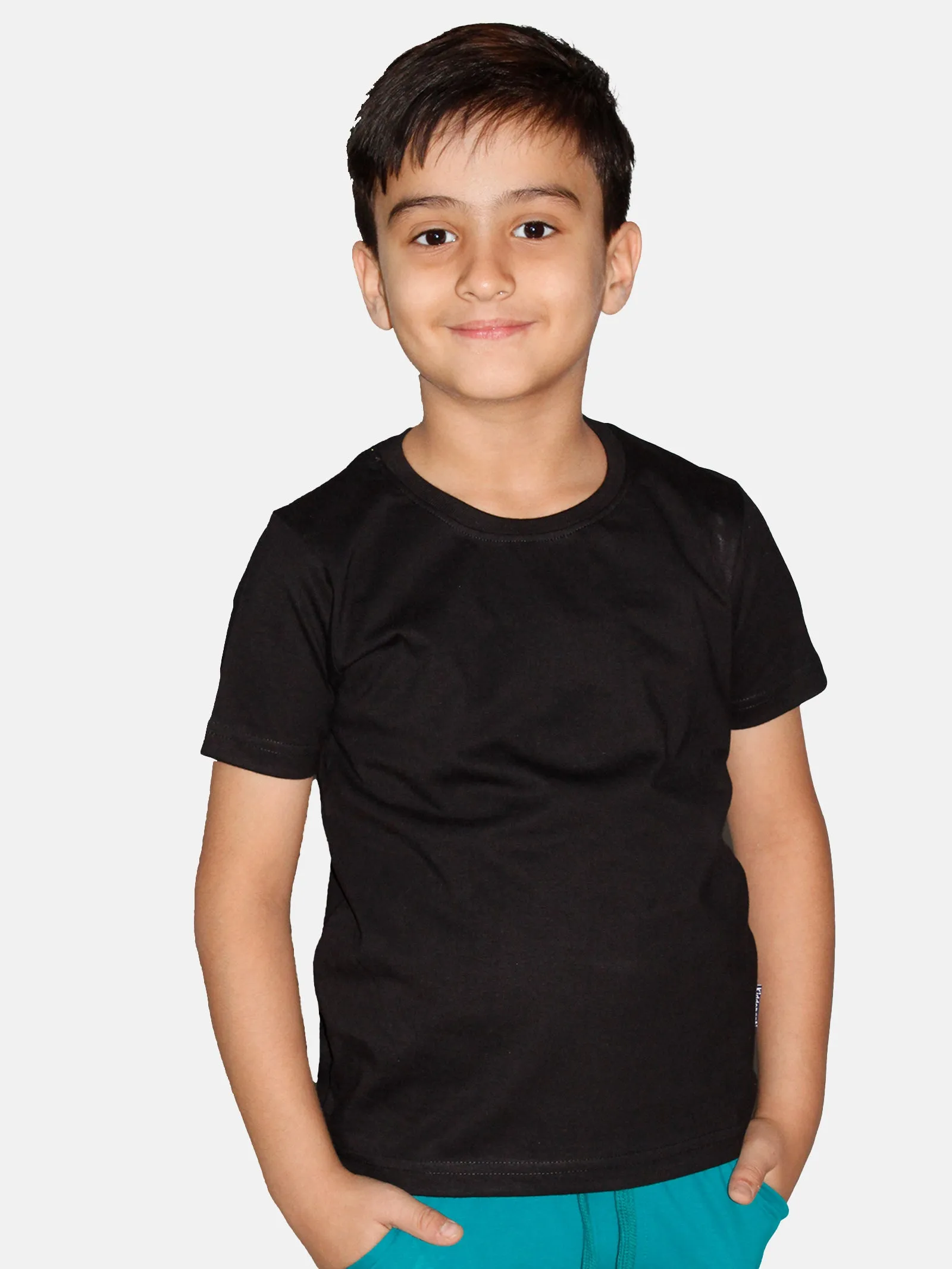 Boys Cotton Half Sleeve Round Neck Tee