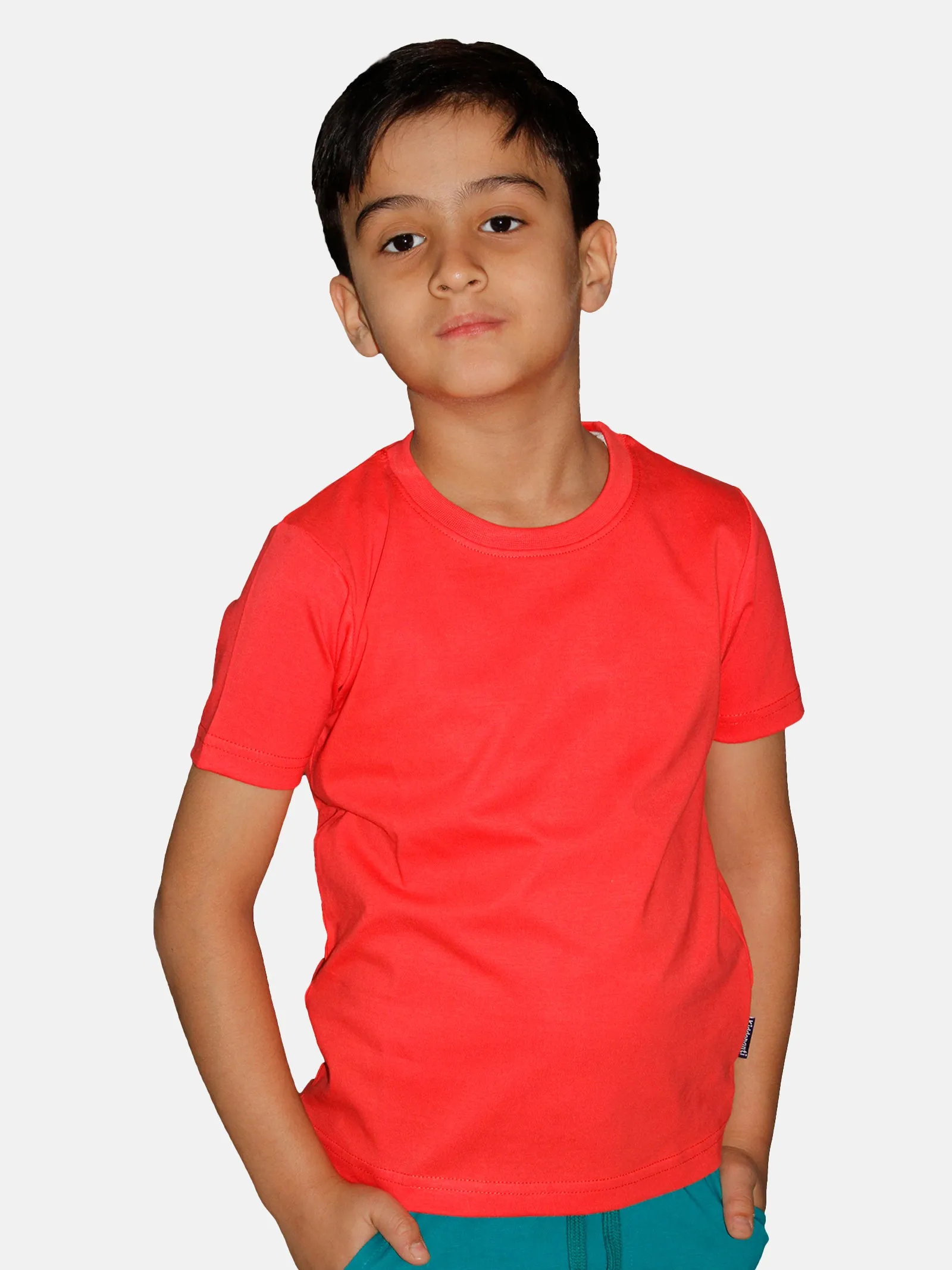 Boys Cotton Half Sleeve Round Neck Tee