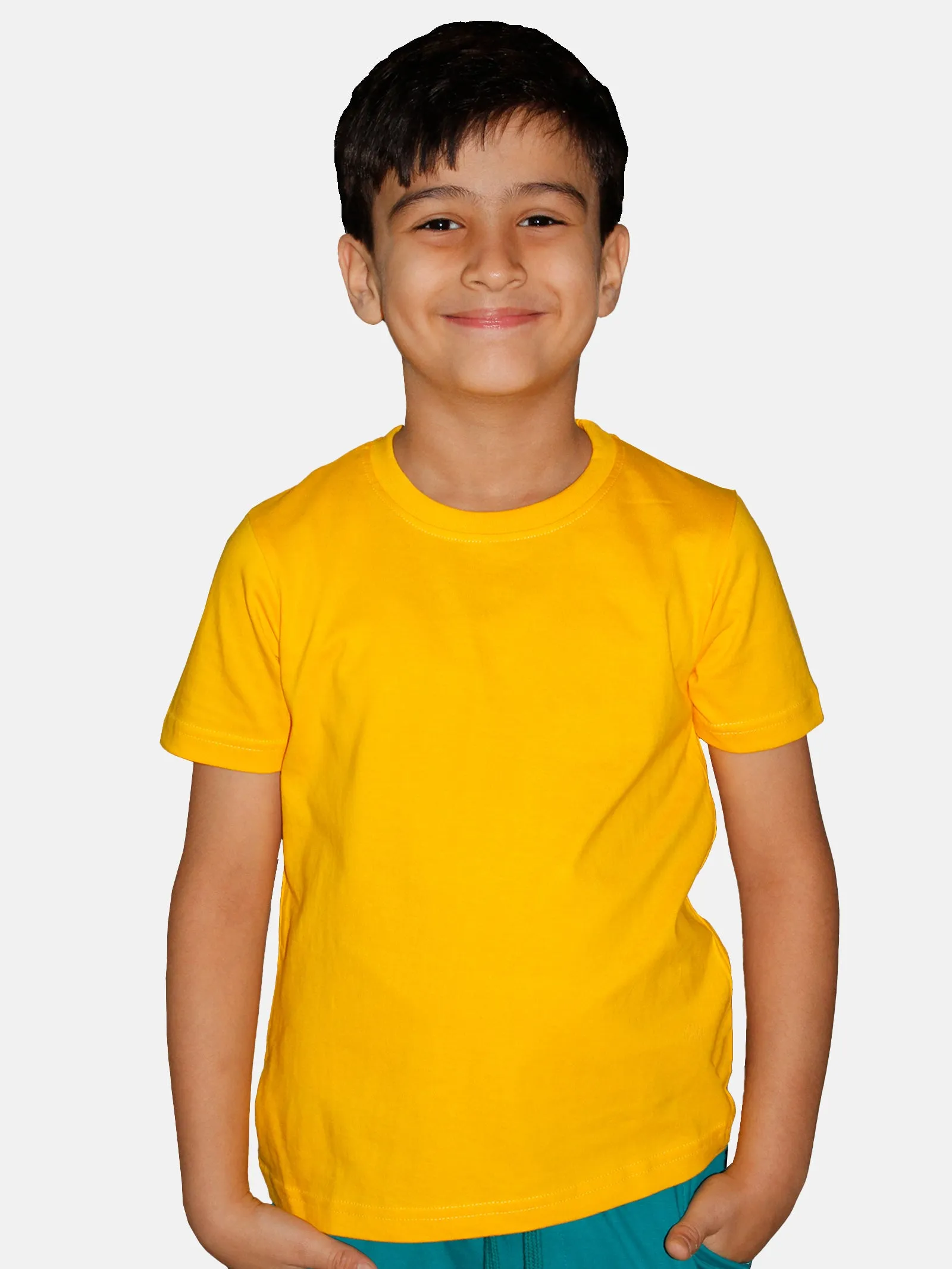 Boys Cotton Half Sleeve Round Neck Tee