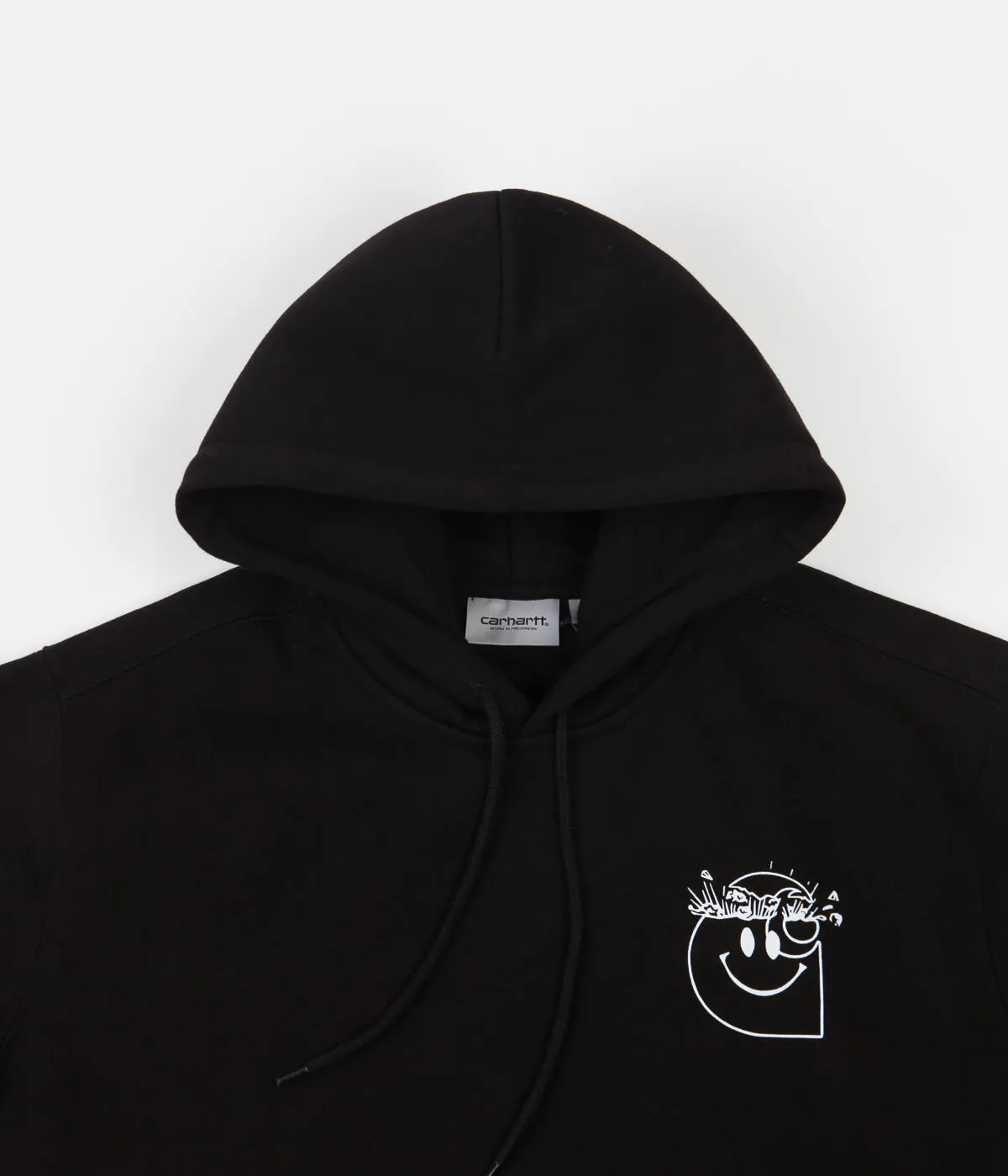 Carhartt Smiley Hoodie - Black / White