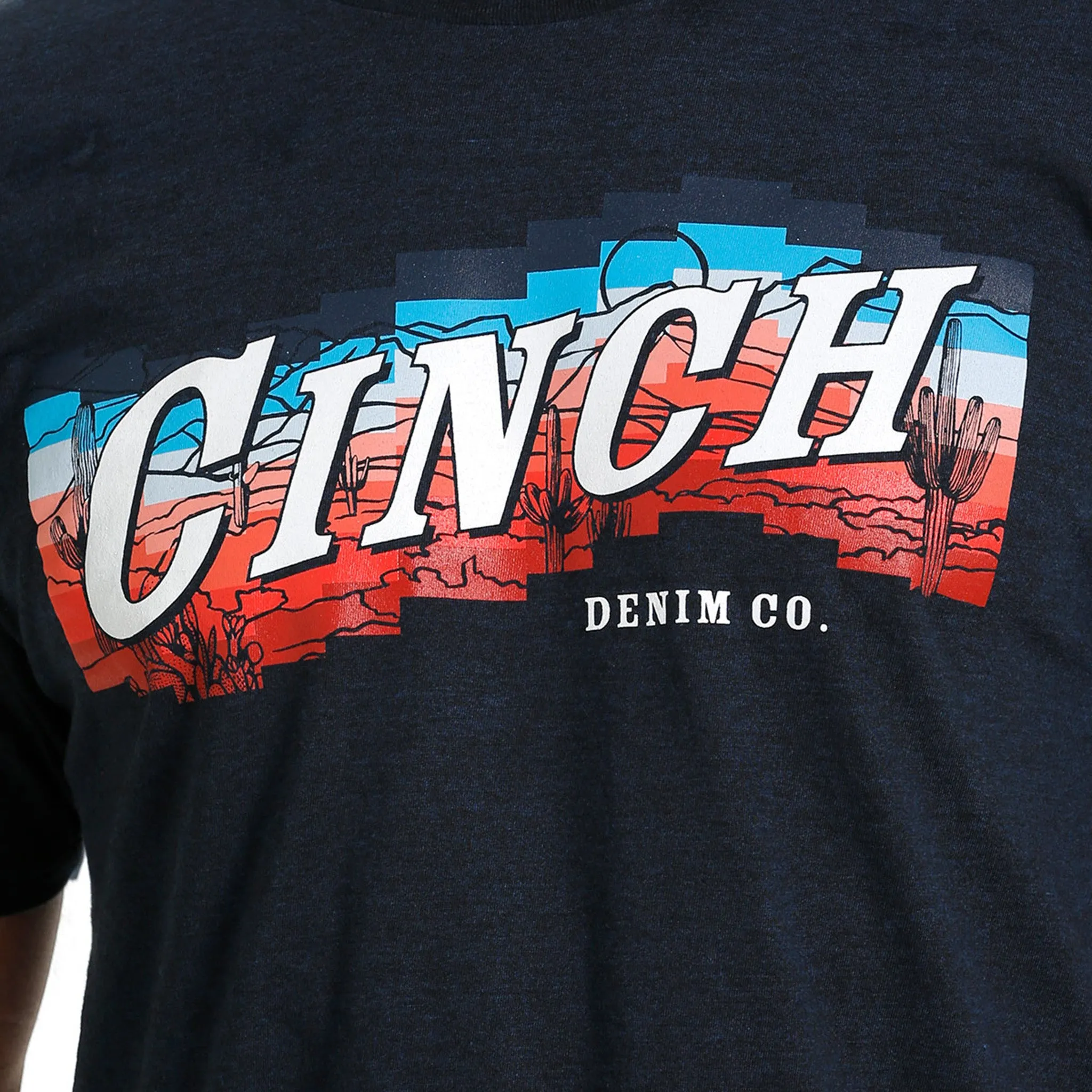 Cinch Men's Heather Navy Tee