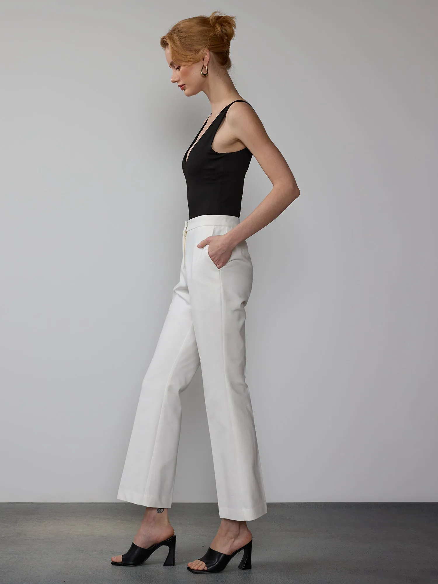 Curvy High Rise Bootcut Pants