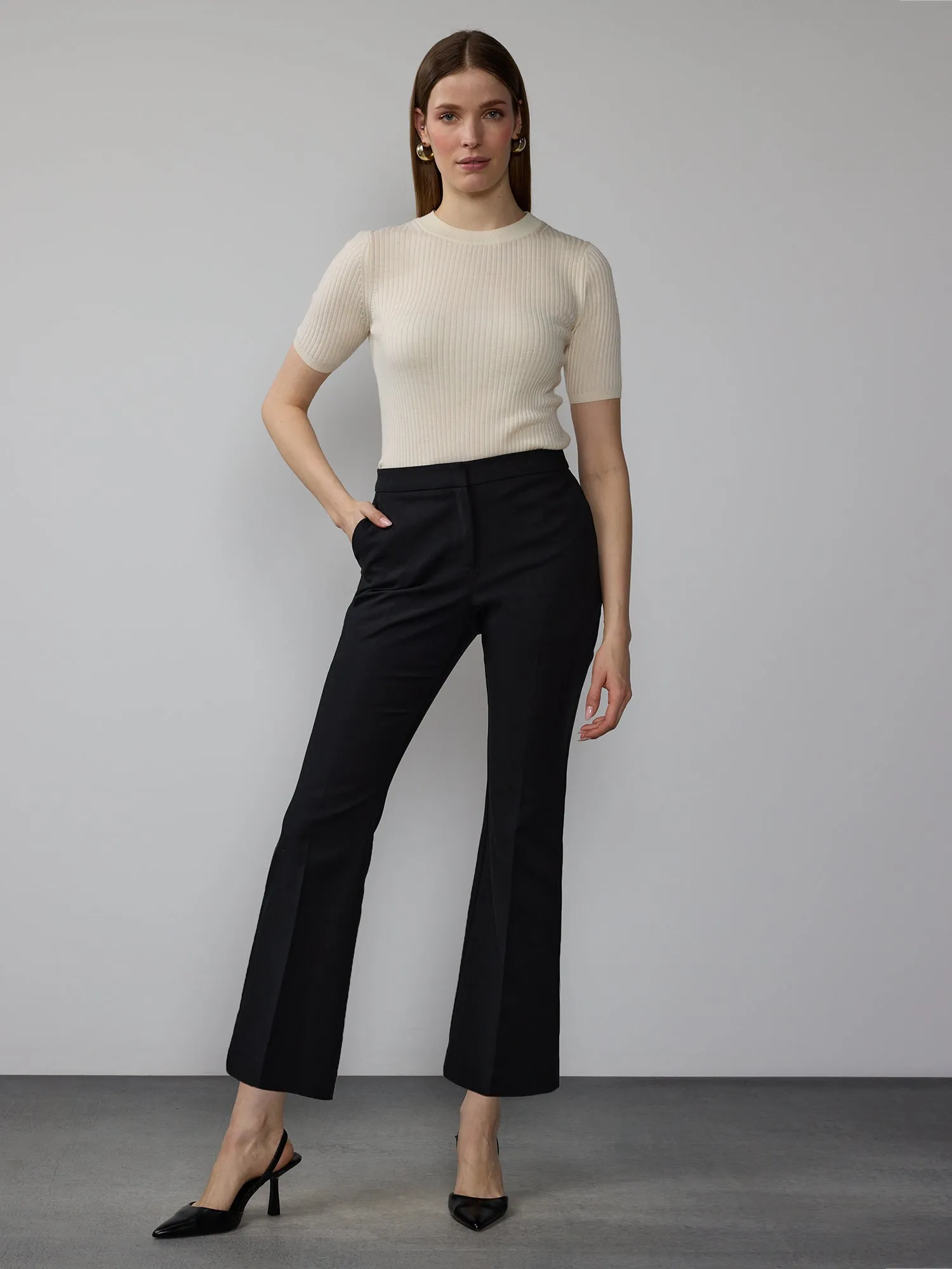 Curvy High Rise Bootcut Pants