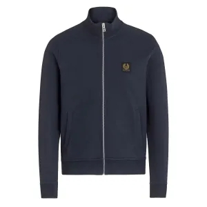 Dark Navy Zip Through Cotton Sweatshirt