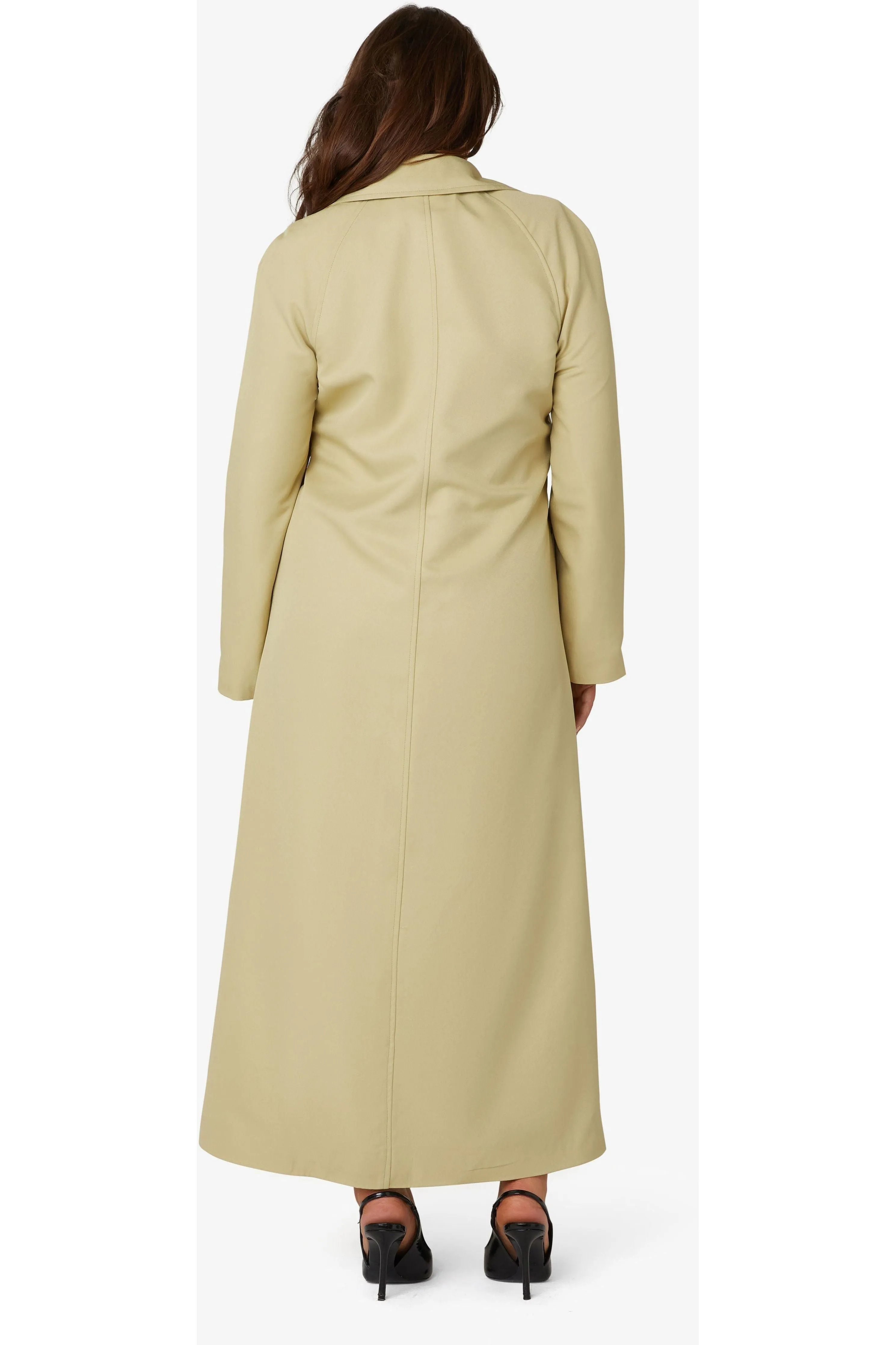 De La Creme Fashions Spring Summer Single Breasted Longline Collared Coat