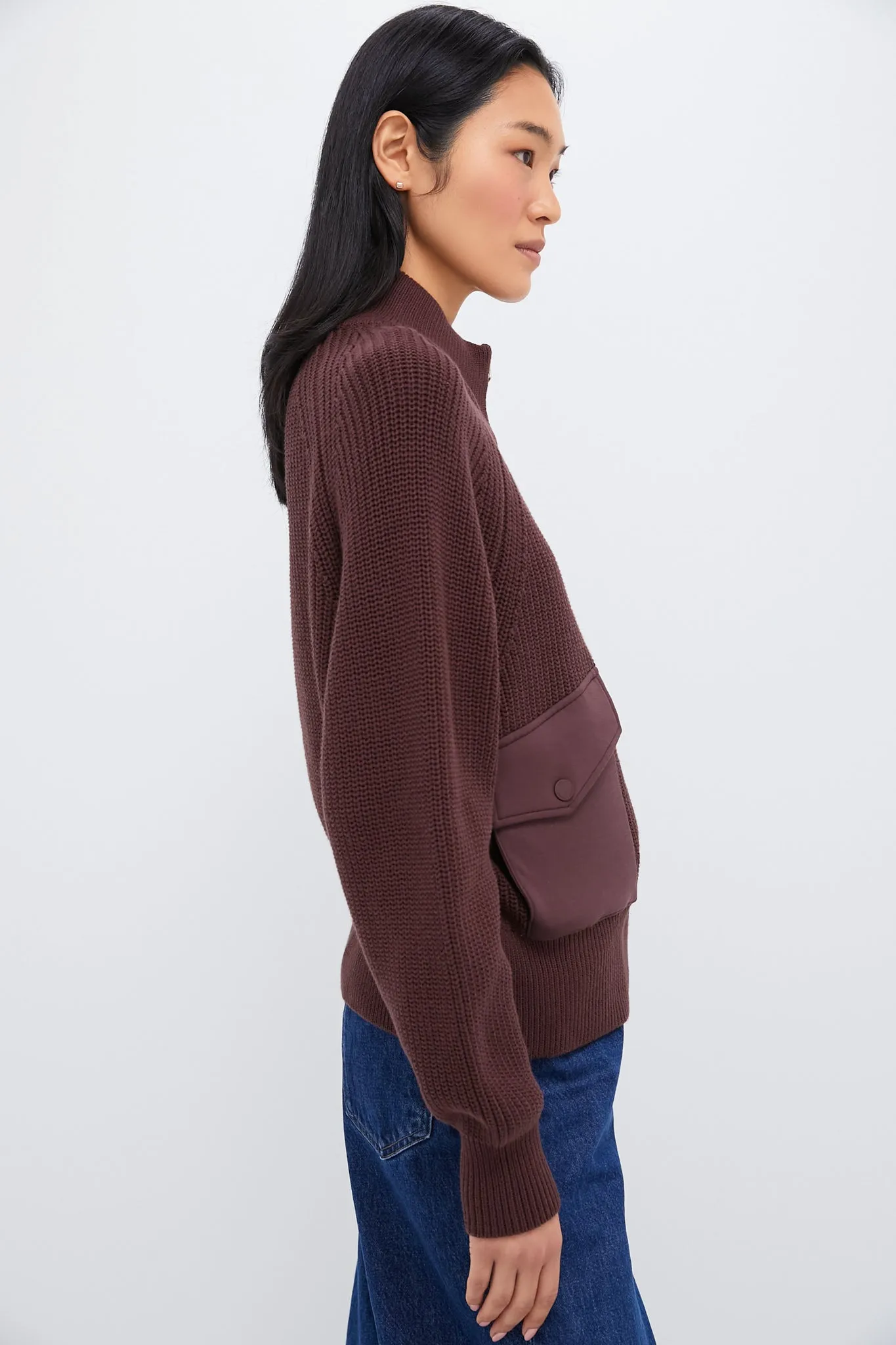 Deep Mahogany Tessa Knit Jacket