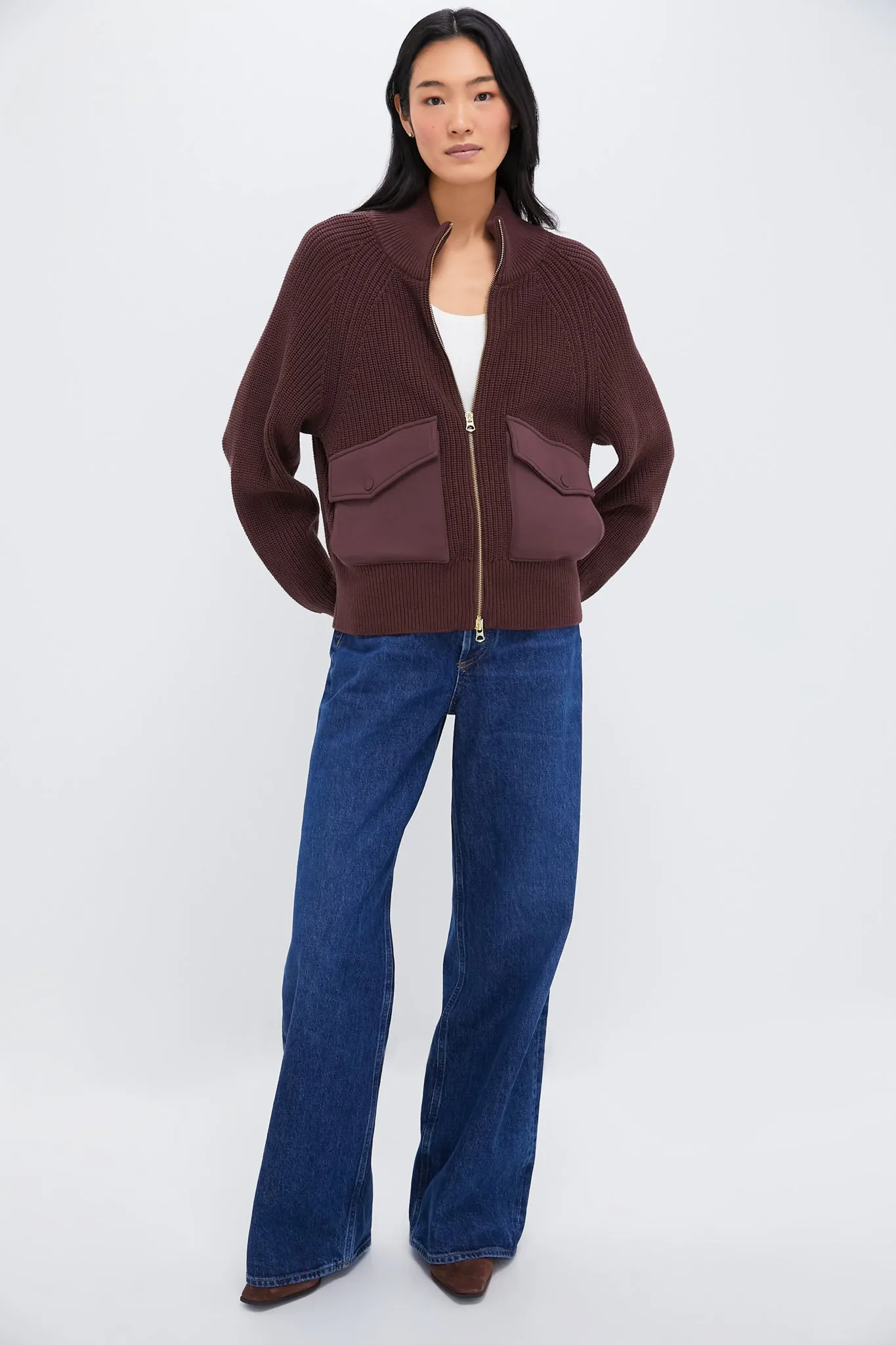 Deep Mahogany Tessa Knit Jacket