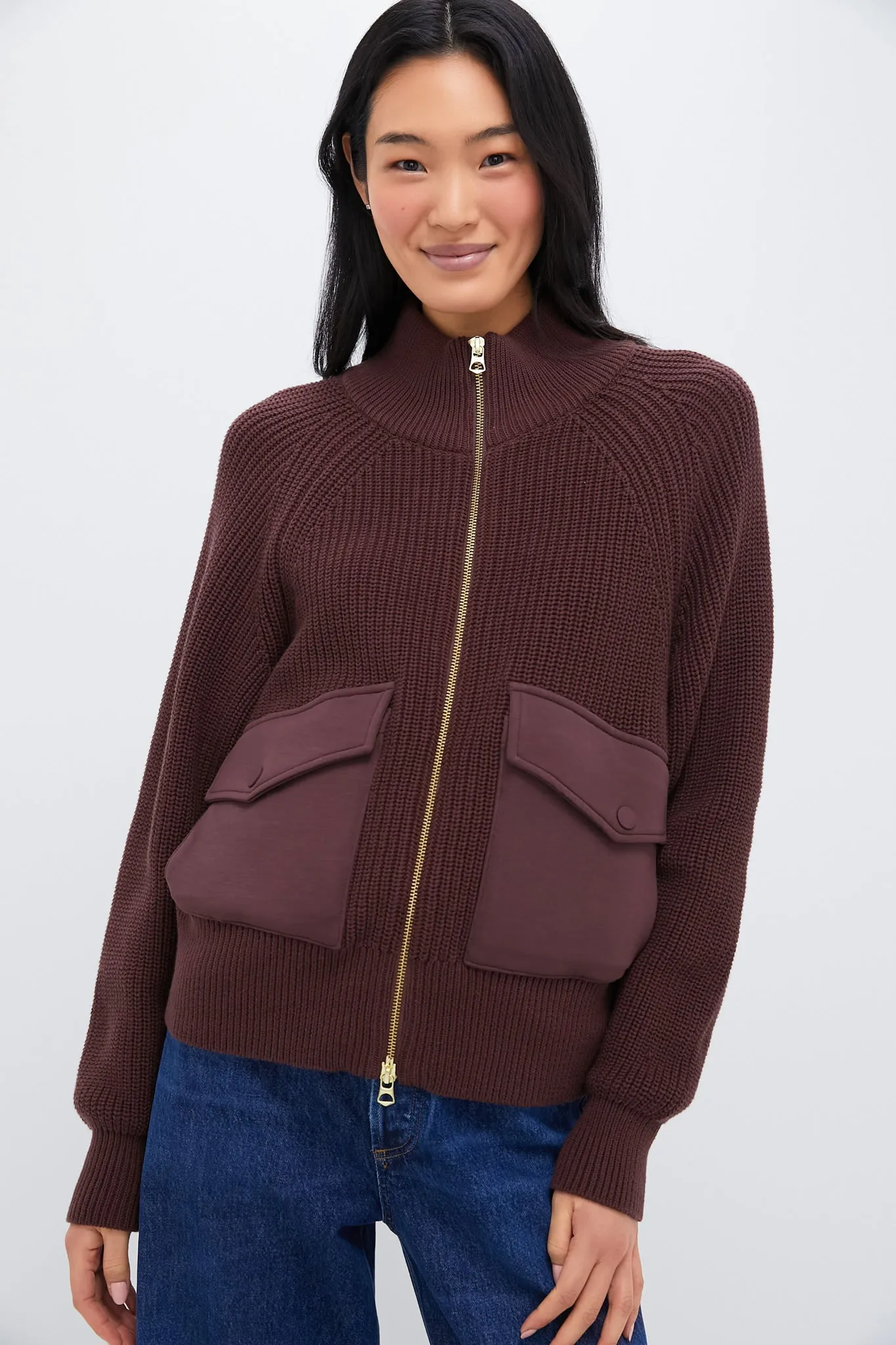 Deep Mahogany Tessa Knit Jacket