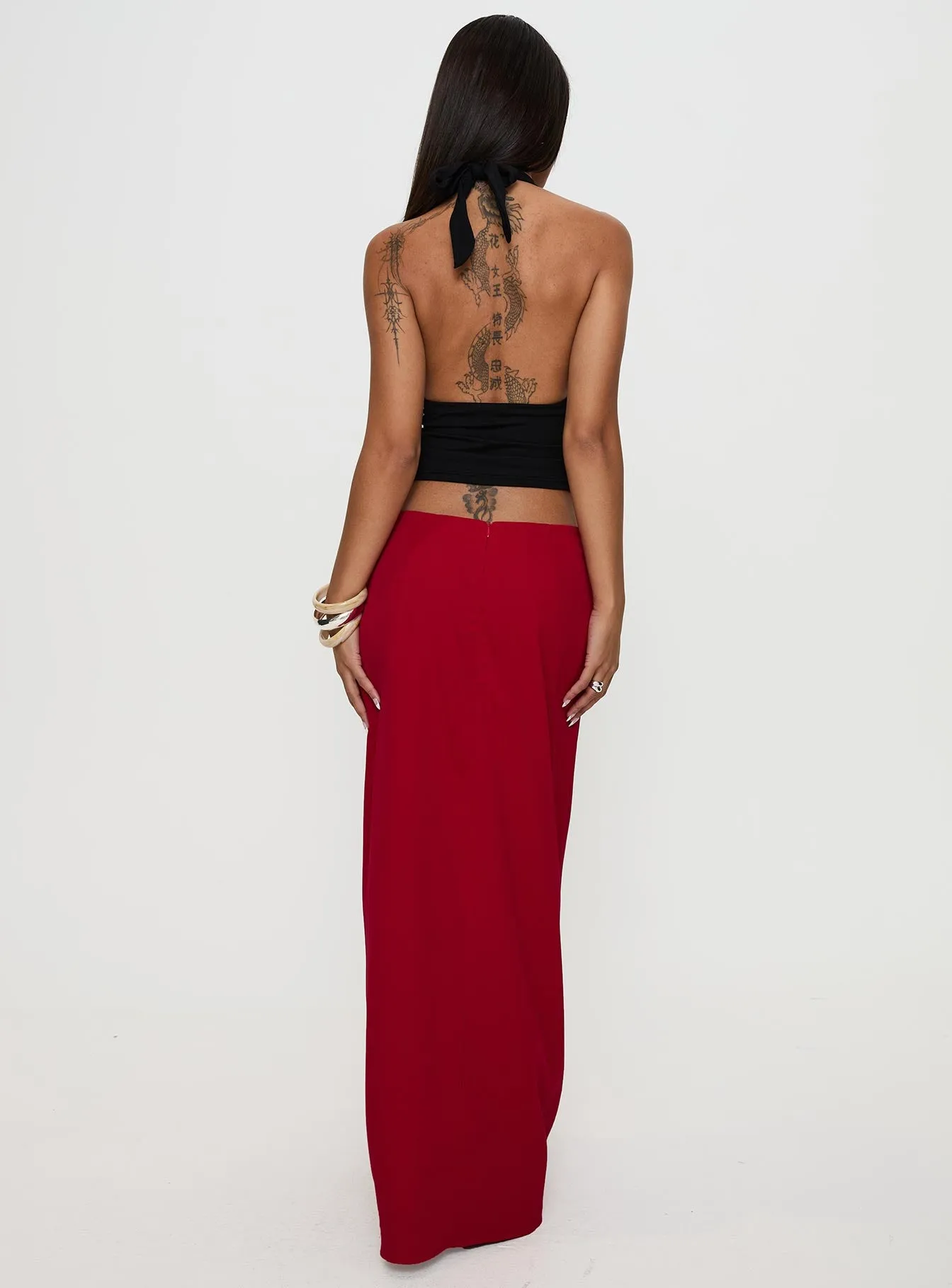 Devoted Maxi Skirt Red