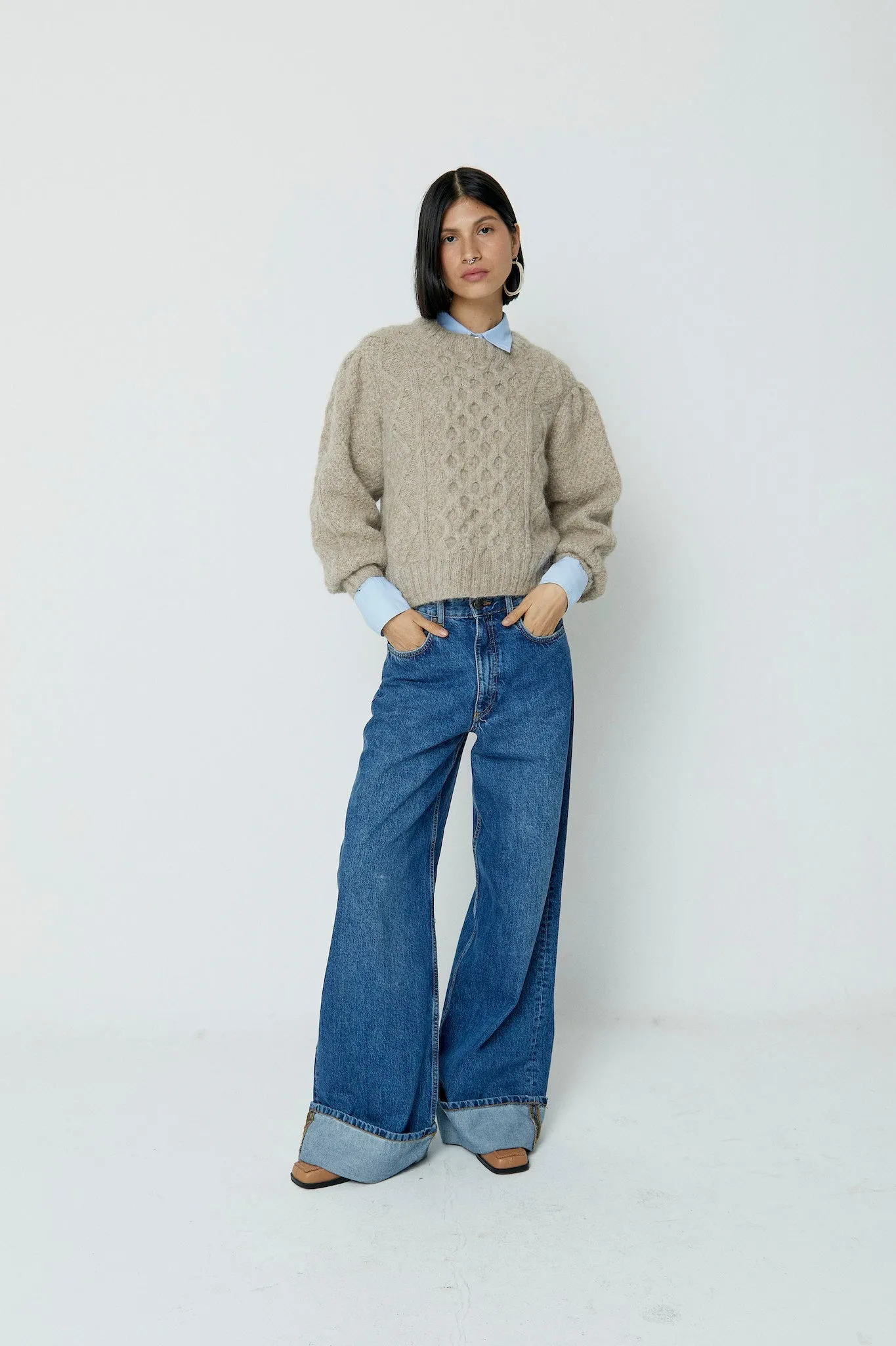 Fisher Puff-Sleeve Pullover