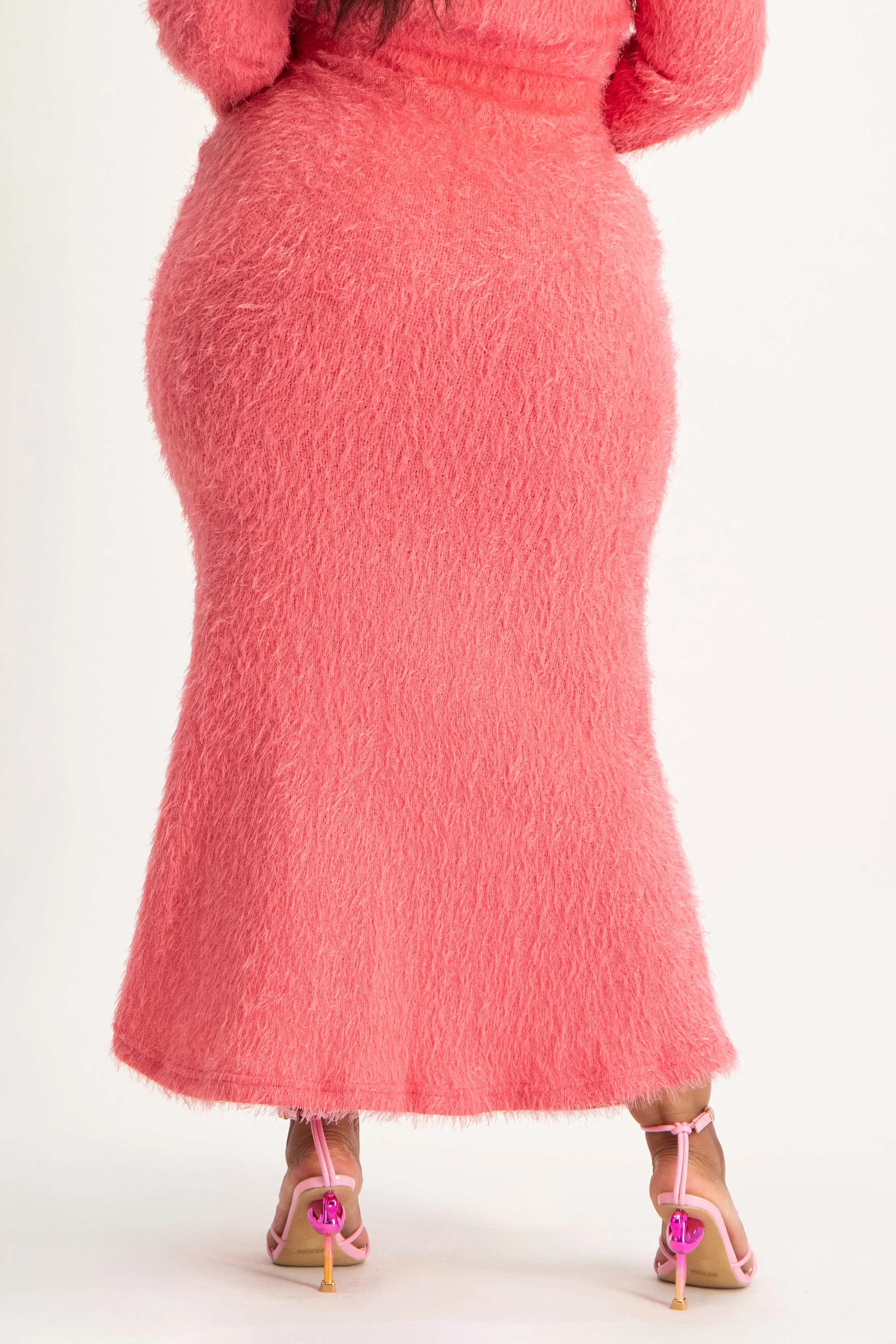 Fluffy Knit Maxi Skirt