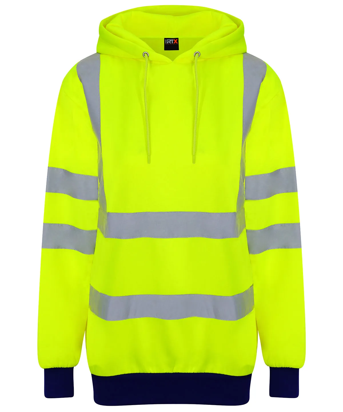 High visibility hoodie | HV Yellow/Navy