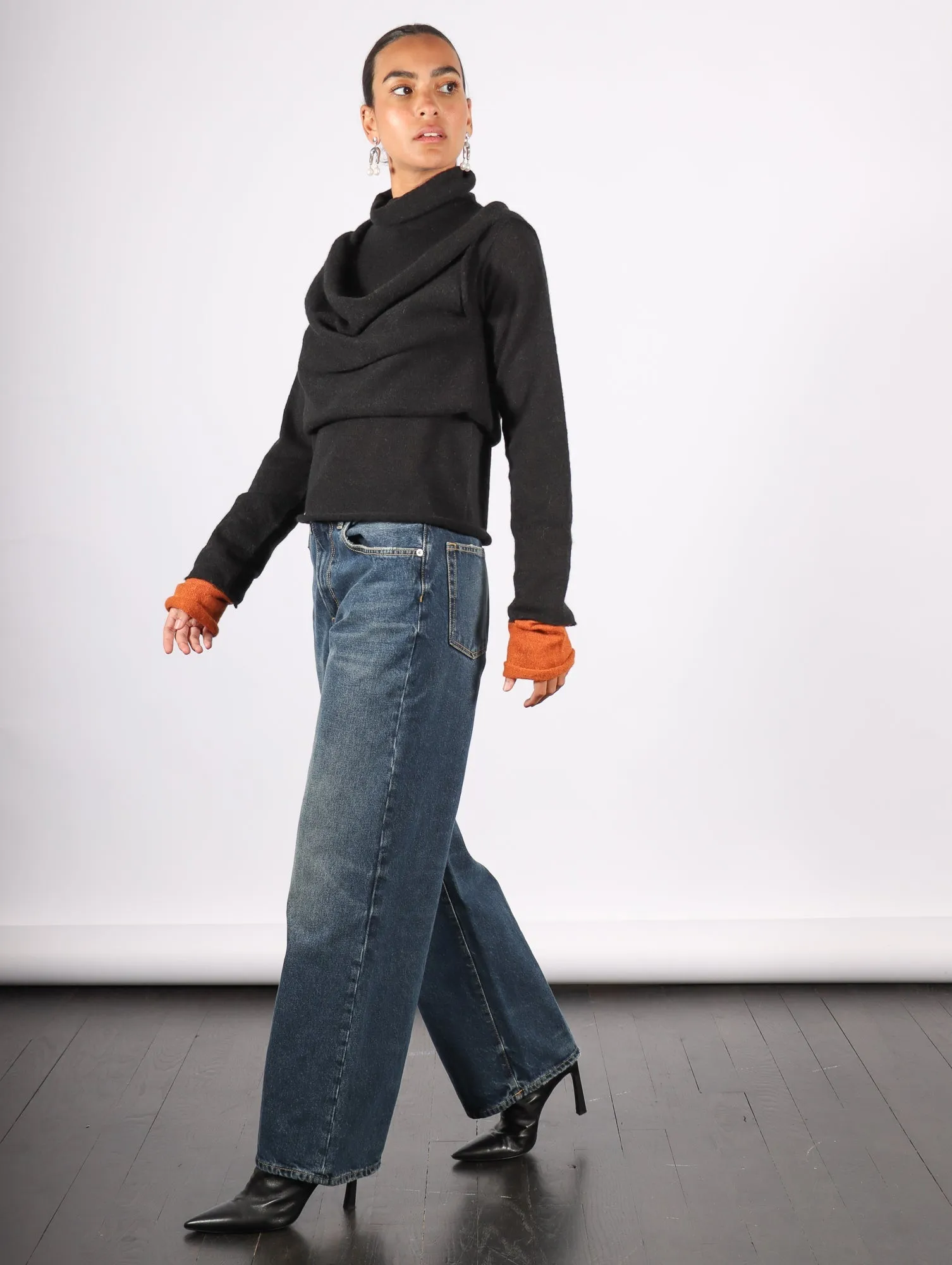 Interplay Top in Black-Hued by Issey Miyake