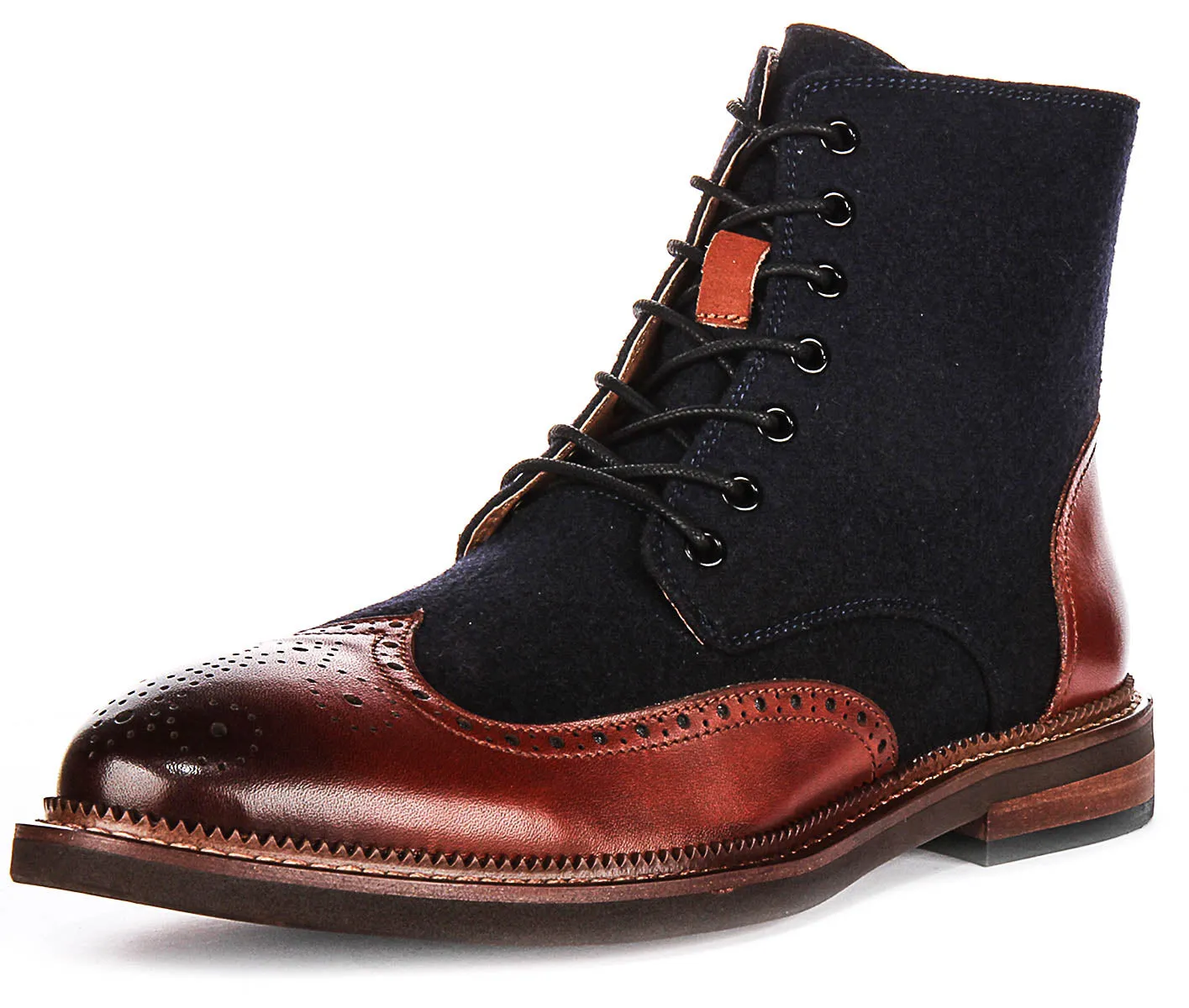 Justinreess England Clifford In Navy Brown For Men