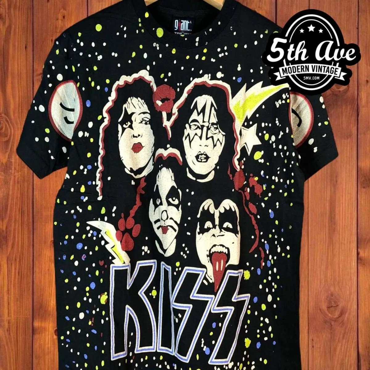 Kiss AOP all over print New Vintage Band T shirt