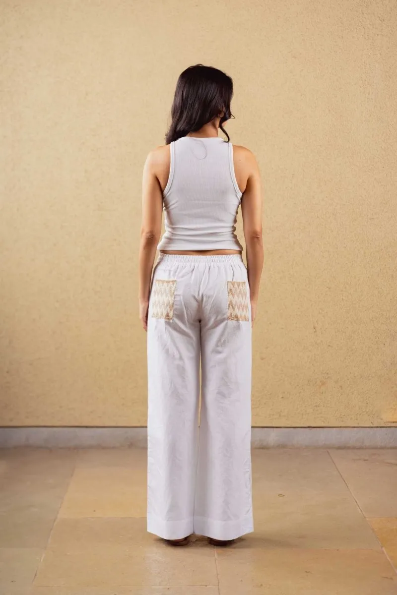 Marigold Pants - White - Hemp Tencel