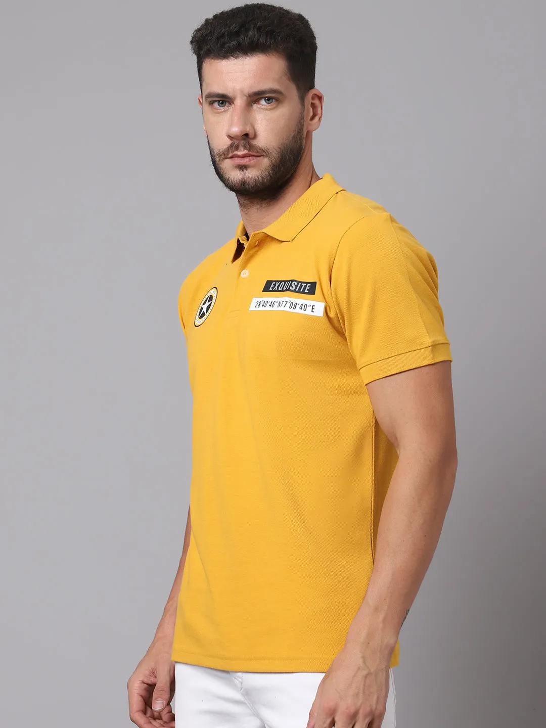 Men Mustard T-Shirt