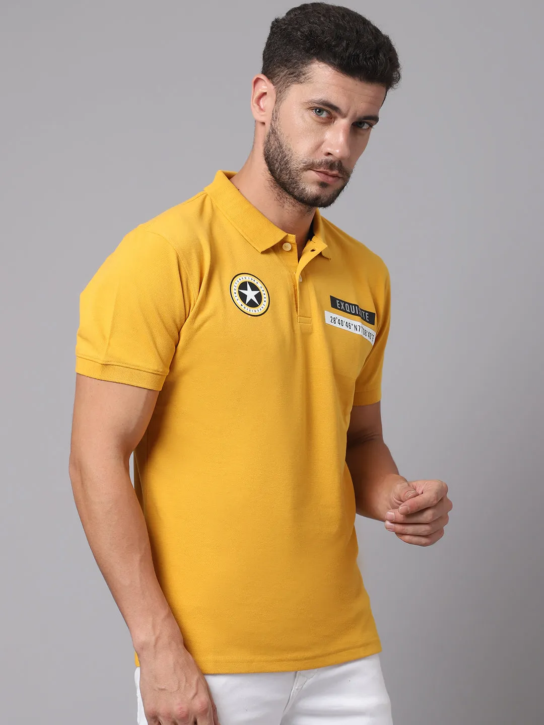 Men Mustard T-Shirt