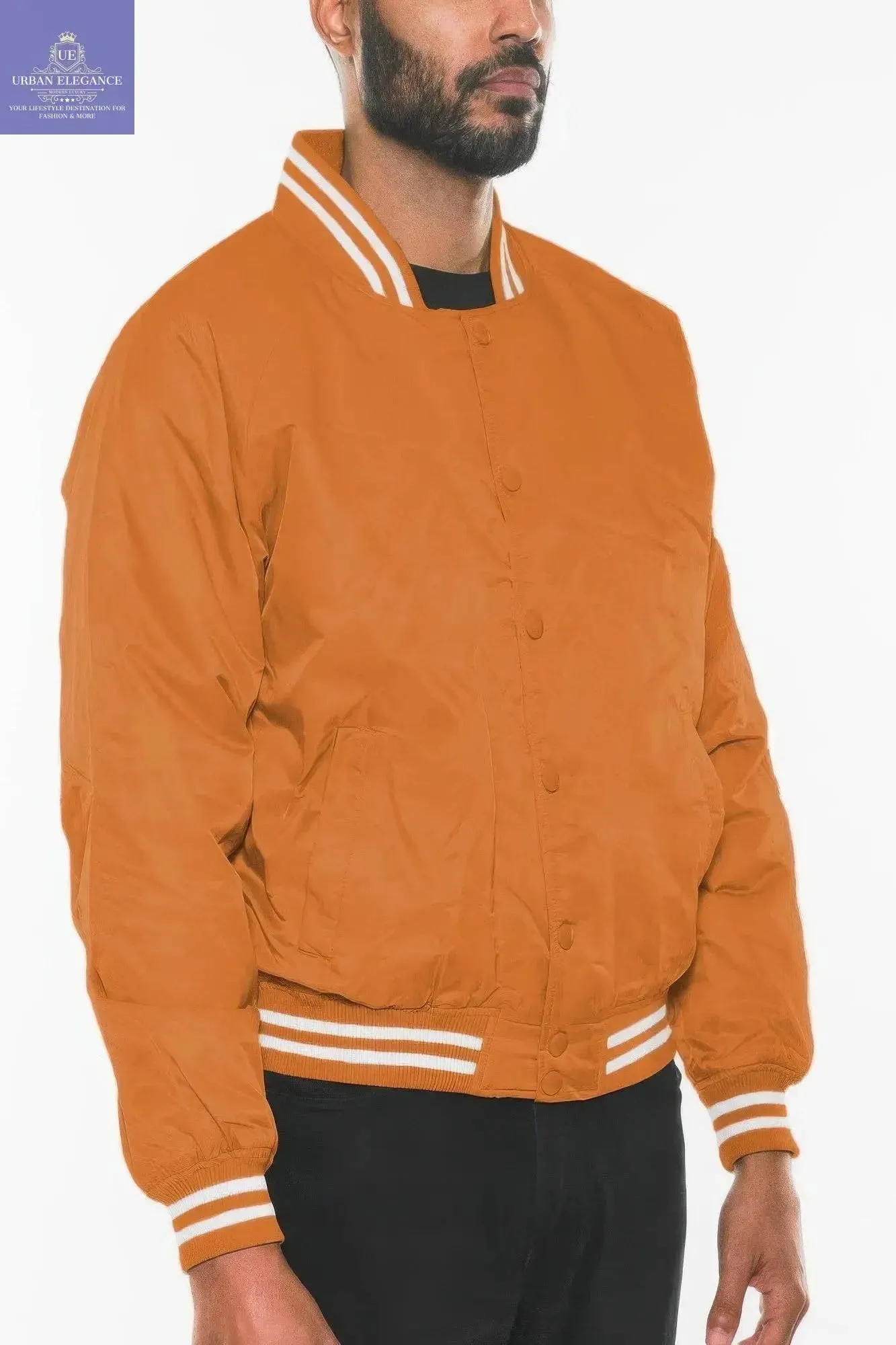 Men's Casual Varsity Windbreaker Bomber Jacket