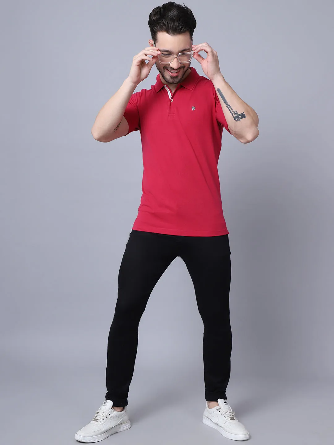 Mens Dark Pink T-Shirt