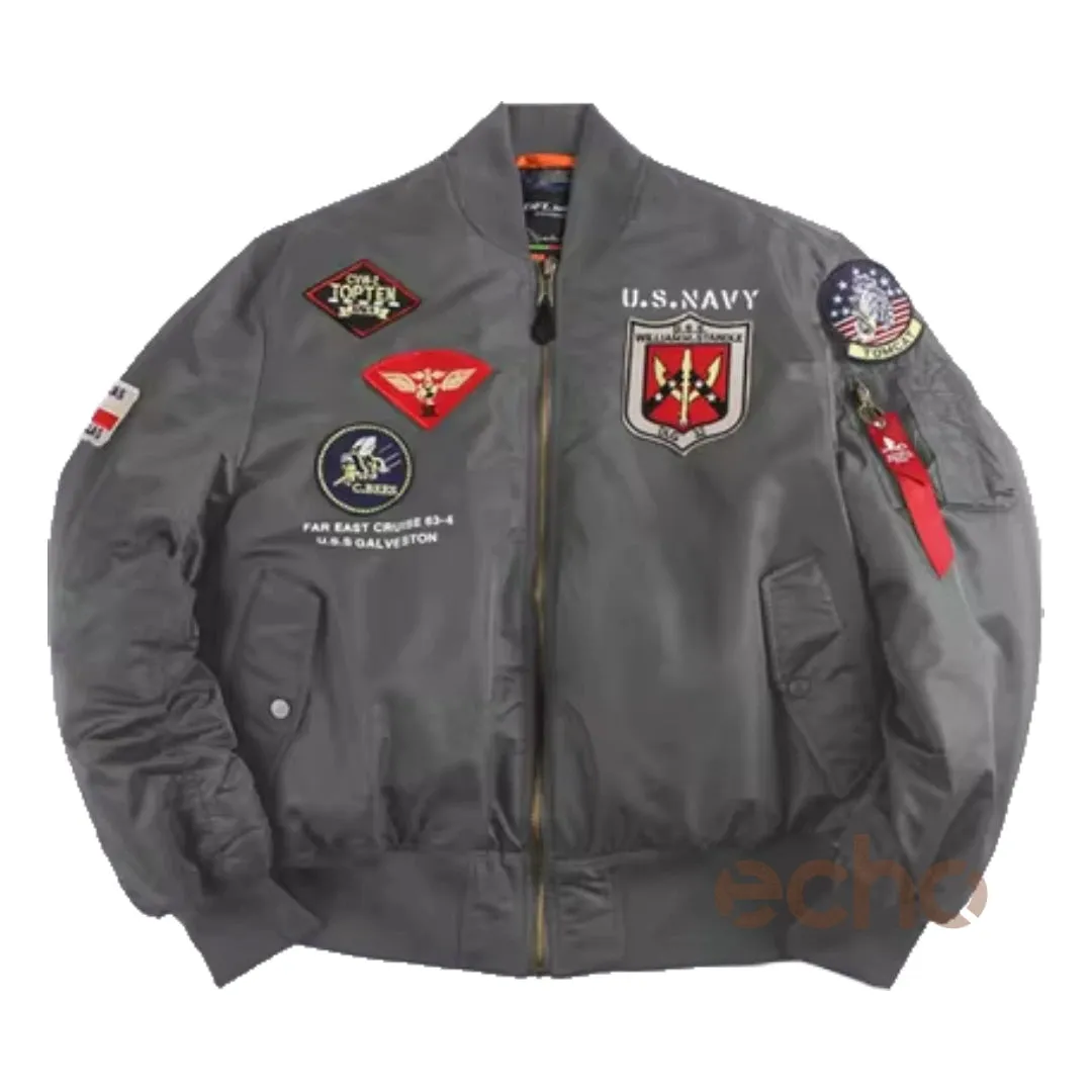 Men's MA-1 Aviator Military Pilot Thick Bomber Jacket