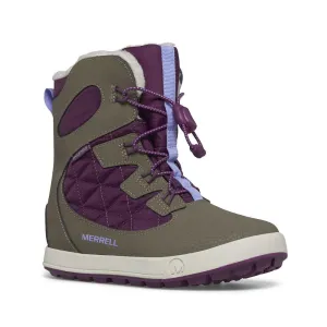 Merrell Snow Bank Kids Snow Boots - Truffle / Plum