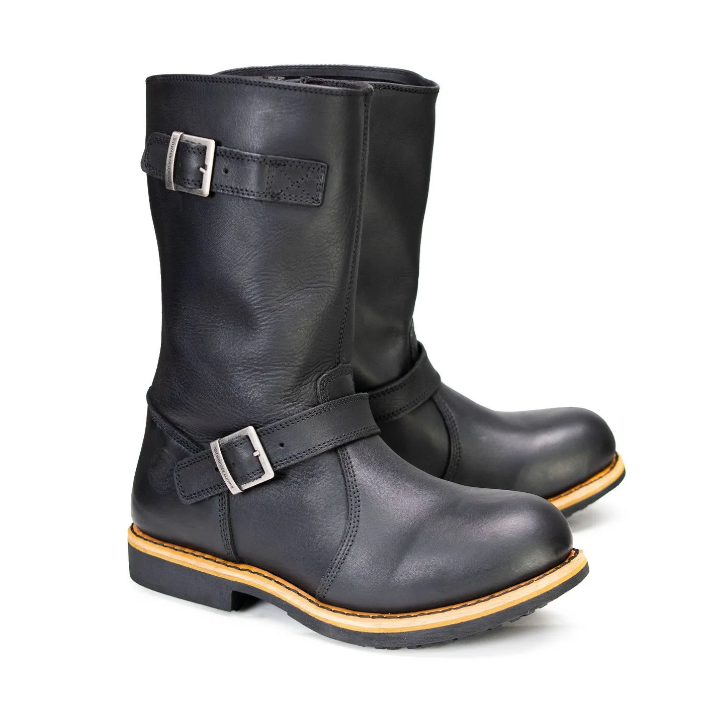 Milwaukee Leather MBM9066 Men's Antique Black Classic Engineer Motorcycle Riding Boots