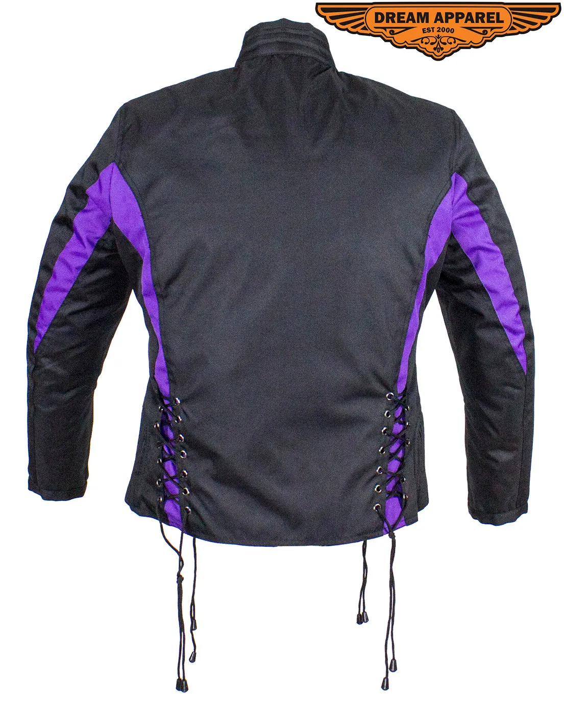 New Black & Purple Textile Racing Jacket