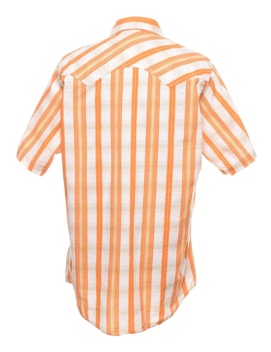 Orange Checked Shirt - M