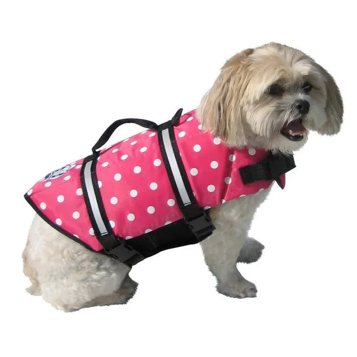 Paws Aboard Pink Polka Dot Doggy Life Jacket