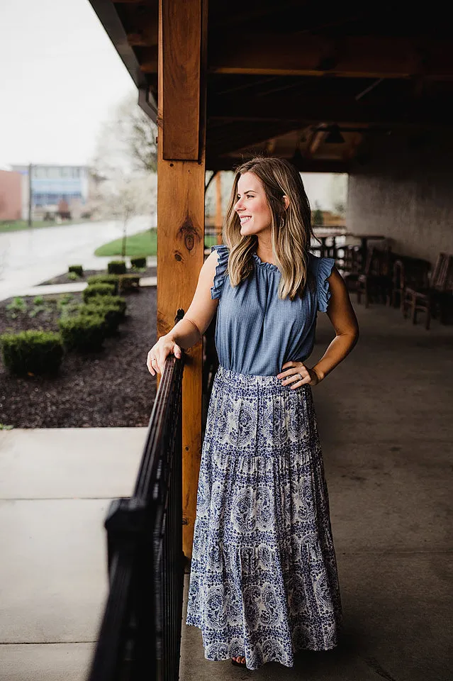 Printed Maxi Skirt