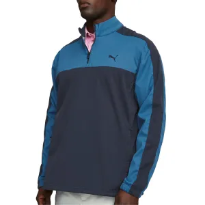 Puma Momentum Woven Golf 1/4 Zip - Lake Blue/Navy Blazer