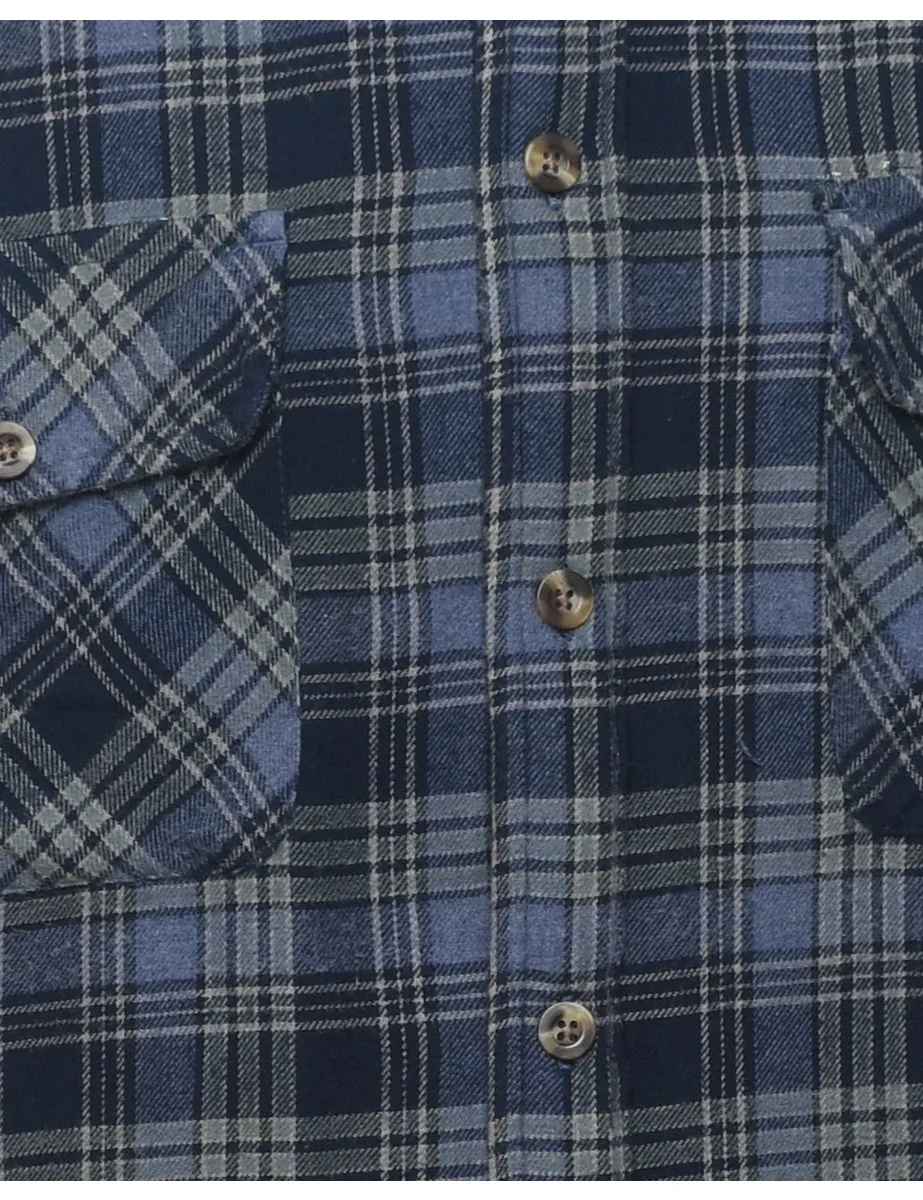 Puritan Navy Classic Checked  Shirt - M