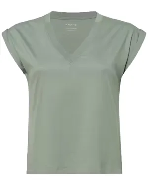 Sage Easy V Neck Tee