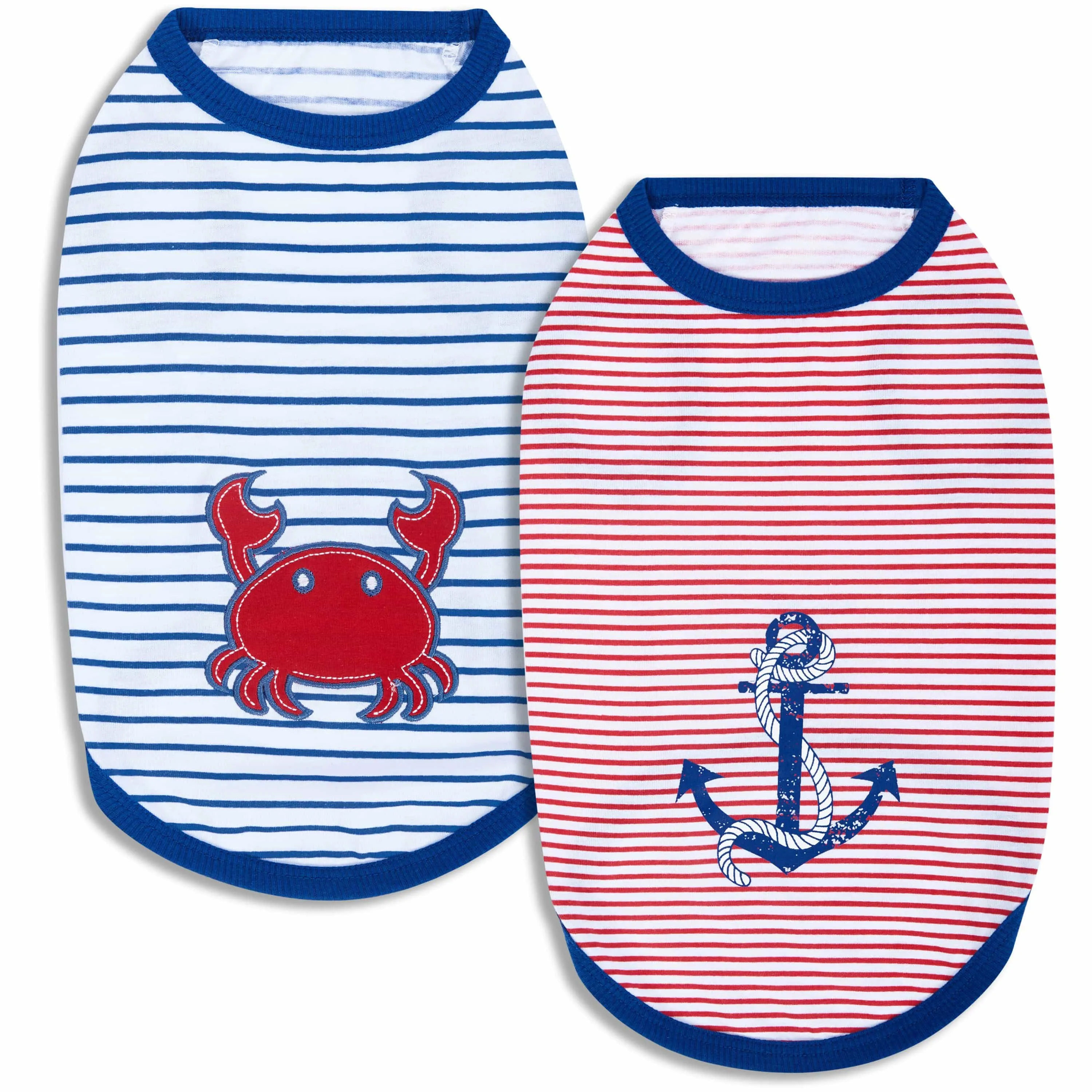 Summer Vacation Beach Dog T-shirts, 2 Pack Sunshine Sea Lover Shirts