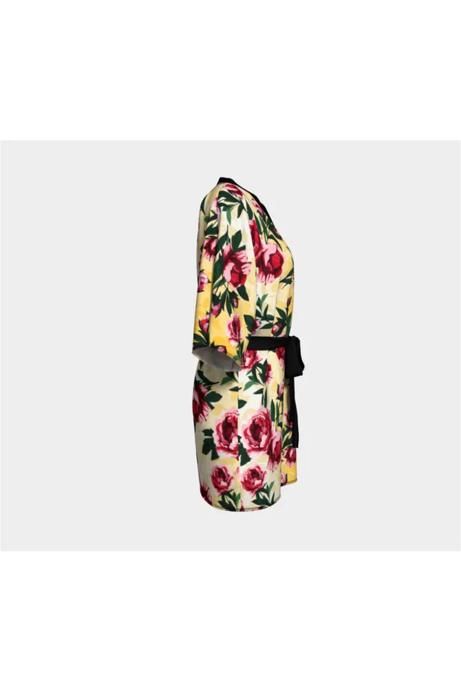 Sunny Roses Kimono Robe