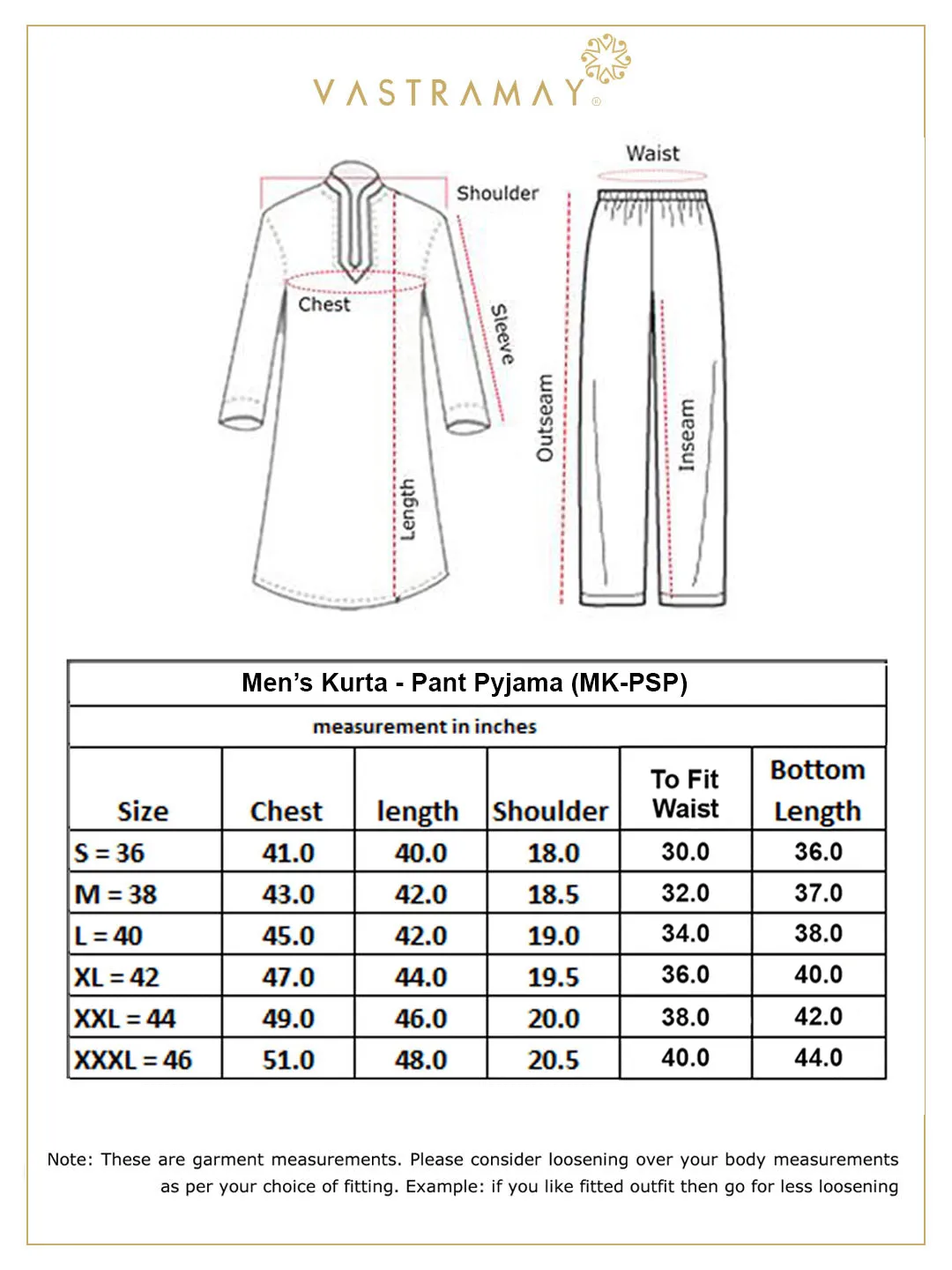 VASTRAMAY Aqua & White Cotton Kurta Pyjama