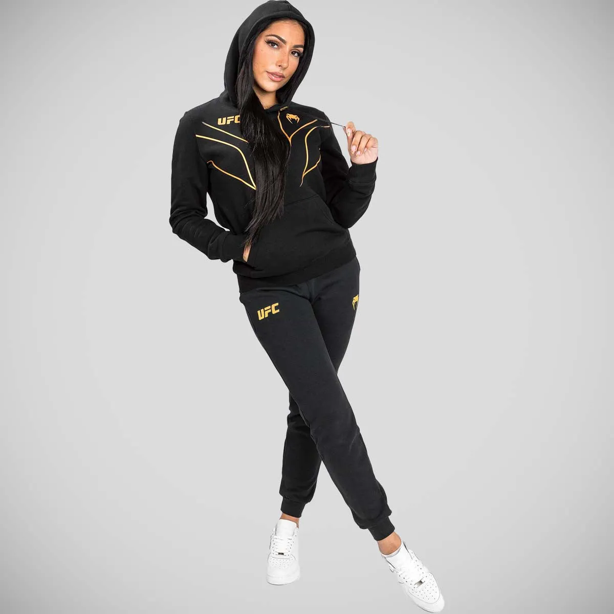 Venum UFC Fight Night 2.0 Replica Women's Hoodie Black/Gold