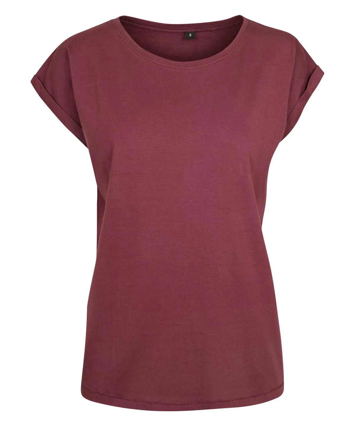 Womens extended shoulder tee | Cherry