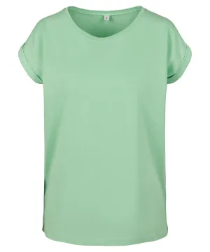 Womens extended shoulder tee | Neo Mint