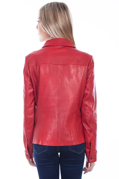 Women's Leather Jacket Collection: Scully Contemporary Style Red