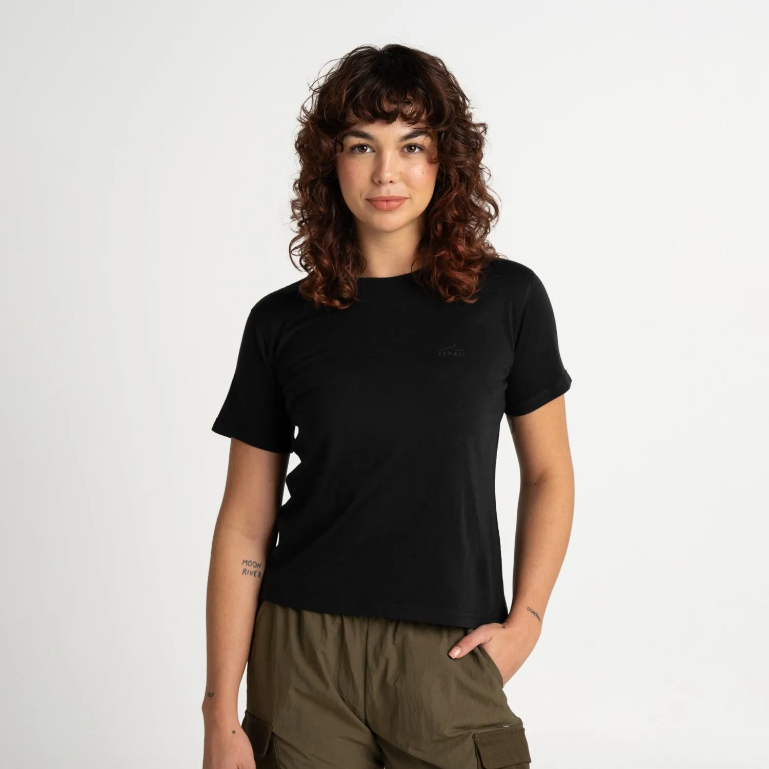 Womens Merino T-Shirt Charcoal