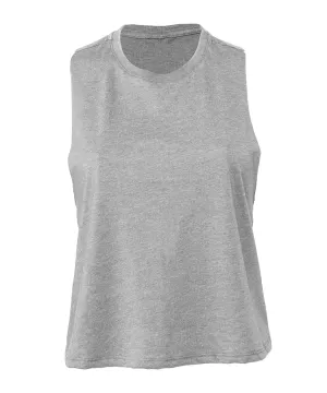 Womens racerback cropped tank | Athletic Heather